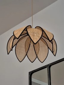 Osram - Pendul pe cablu DECOR RATTAN 1xE27/15W/230V Ø 48 cm bej/negru