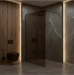 Paravan de dus fumuriu Rea Flexi Brown 80 cm Titan