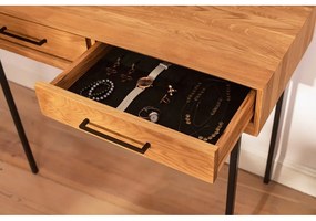 Masă de toaletă din lemn de stejar 97x45 cm Abies – The Beds