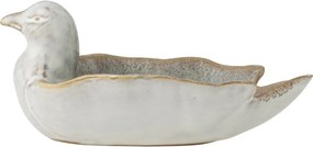 Bol vintage decorativ din ceramică antichizata 13,5x8,5x6 cm, „Chirp"