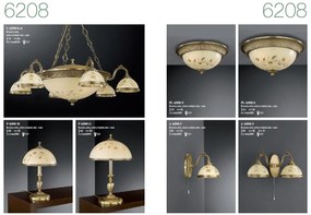 Aplica de perete din alama cu sticla decorata design italian II 6208