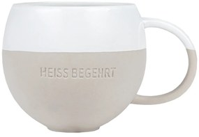 Cana din ceramica bej "Heiss begehrt"
