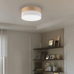 Plafonieră LED SIRJA WOOD LED/20W/230V d. 35 cm alb/stejar