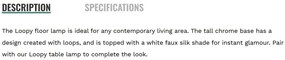 Lampadar/Lampa de podea design decorativ Loopy