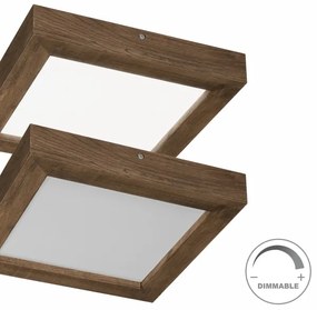 Plafonieră LED dimabilă Brilagi WOODY FRAME LED/24W/230V stejar 30x30 cm IP44 + telecomandă
