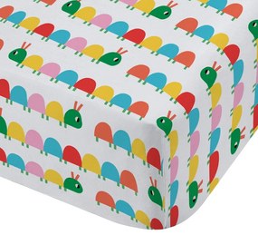 Cearceaf pentru copii pentru pătuț, cu elastic 70x140 cm Curious Caterpillar – Catherine Lansfield