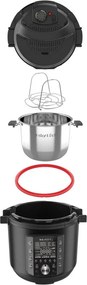 Resigilat: Multicooker Instant Pot PRO 6 112016701, 1200 W, 5,7 l, 28 de programe, 11 sisteme de siguranta, Negru