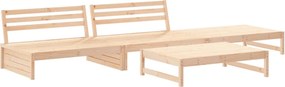 vidaXL Set mobilier relaxare de grădină, 4 piese, lemn masiv de pin