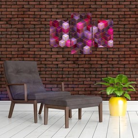 Tablou - Cuburi violet (90x60 cm)