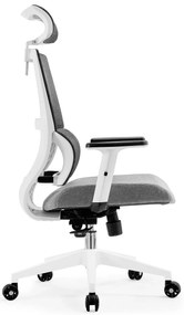 RESIGILAT- Scaun ergonomic Mars, Spătar Mesh, Suport lombar flexibil, Gri