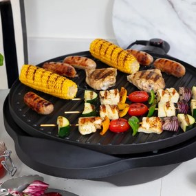 Grătar electric George Foreman 22460-56, 2400 W, 44,5 cm, 15 porții, 5 niveluri de temperatură, strat antiaderent, negru