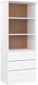 vidaXL Bibliotecă cu sertare „ALTA”, alb, 60x35x142 cm, lemn masiv pin