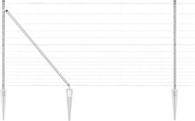 vidaXL Stâlp de gard. Galvanizat 25 x 1,2 m Oțel