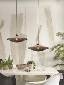 Lustra/Pendul eco din bambus Kalimantan 44cm nat/bl