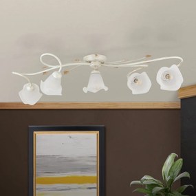 Lustra aplicata design elegant SISI 5L ivory-gold