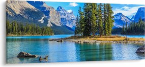 Tablou - Peisaj montan cu râu (120x50 cm)