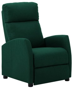 3073642 vidaXL Fotoliu rabatabil electric, verde închis, material textil