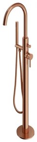 Baterie cada - dus freestanding Omnires Y cupru periat cu set de dus