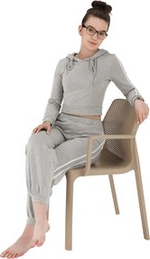 Scaun stivuibil, gri-maro / plastic, FRENIA