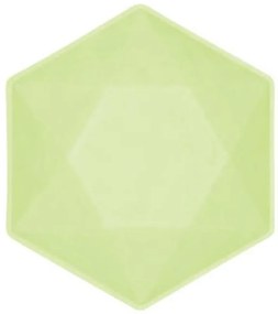 Colorat Vert Decor Adânci farfurii hexagonale verzi set de 6 - 15,8 cm