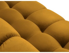 Colțar din catifea cu extensie pe partea stângă Cosmopolitan Design Bali, galben