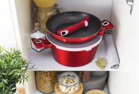 Set de oale marmorate 22 piese, manere detasabile Burgundy Metalic Line Berlinger Haus BH 7180