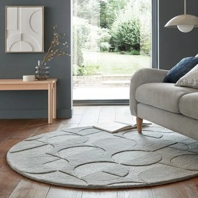 Covor gri rotund din lână ø 160 cm Gigi - Flair Rugs