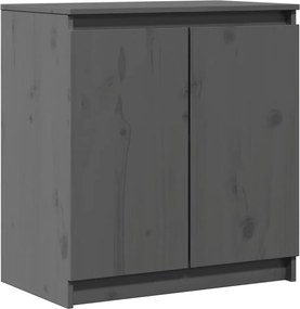 vidaXL Dulap lateral, gri, 60x36x65 cm, lemn masiv de pin