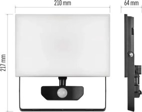 Proiector LED cu senzor TAMBO LED/50W/230V 4000K IP54