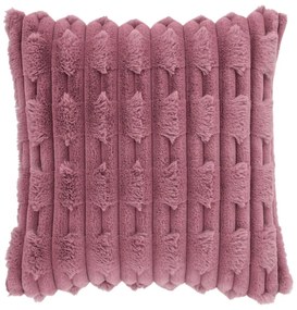 Pernă decorativă din micropluș/cocolino 50x50 cm Carved Fur – Bianca