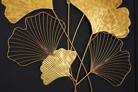Decoratiune de perete frunze de ginkgo filigran, Ginkgo 110cm auriu