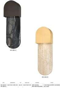 Aplica de perete design modern HOBART, neagra