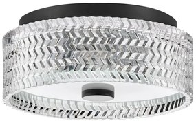 Plafonieră Hinkley HK-ELLE-F-S-BK 2xE27/60W/230V d. 30,5 cm negru