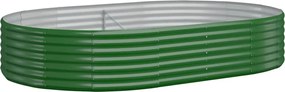vidaXL Strat înălțat grădină verde oțel galvanizat