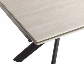 Masa extensibila Norton travertin bej/negru L160-240xl90 cm