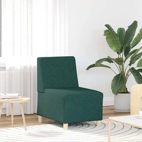 vidaXL Canapea Scaun fără brațe, verde închis, 55 cm, material textil