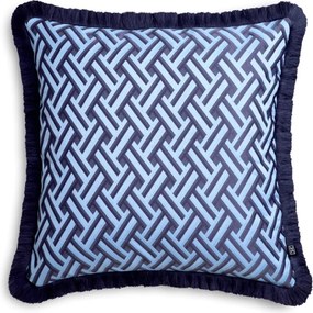 Perna decorativa design LUX Doris L albastru, 60x60cm