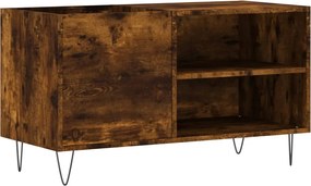 vidaXL Dulap pentru discuri stejar afumat 85x38x48 cm lemn prelucrat