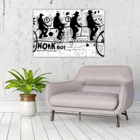 Tablou - Munca în echipă, ciclism (90x60 cm)