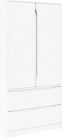 vidaXL Dulap de Baie cu sertar Alb 79,5 x 49 x 156 cm Lemn compozit