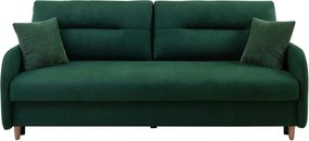 Canapea extensibila VERTO, stofa catifelata verde - Asti 31, 206x93x88