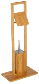 Suport de hârtie igienică din bambus cu perie - Casa Selección