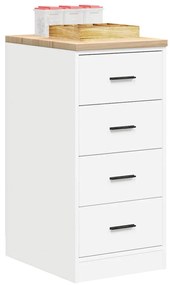 vidaXL Dulap depozitare garaj alb 40x51x85 cm lemn masiv de pin