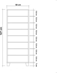 Dulap pentru pantofi Mega Wood Sonoma Oak