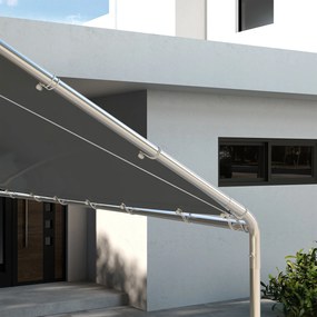 Outsunny Acoperiș Carport 10 x 20 ft, Husă de Schimb Rezistentă la UV cu Corzi Elastice, Gri Închis | Aosom Romania