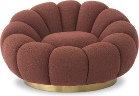 Fotoliu pivotant design elegant Mello, Boucle rouge