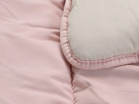 Patura pilotata pentru tot anul 140x200 cm din fibra cava, roză