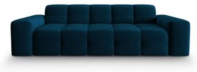 Canapea albastru-închis cu tapițerie din catifea 222 cm Kendal – Micadoni Home