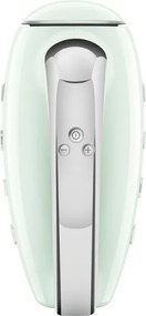 Mixer manual SMEG 50's Style HMF01PGEU, 250 W, 9 viteze, Functie Turbo, Afisaj LED, Timer, Accesorii, Verde