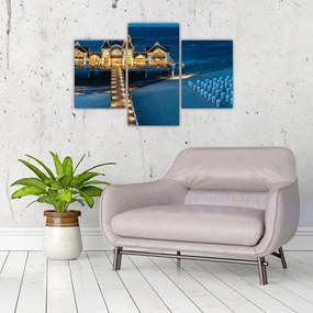 Tablou - hotel pe plajă (90x60 cm)